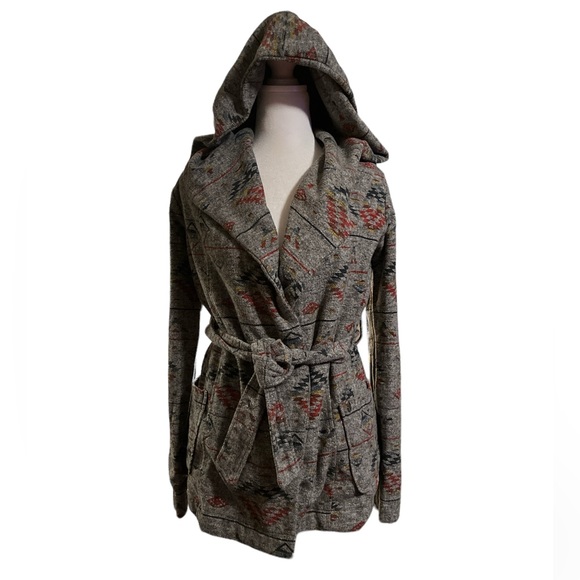 Obey Aztec Southwestern Sherpa Hooded Jacket - Picture 1 of 14